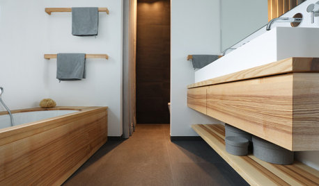 Vorher-Nachher: Ein Bad en Suite im warmen Holzmantel