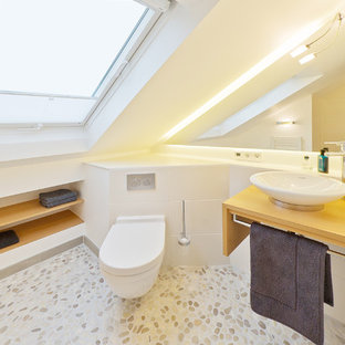 75+ Bäder mit Zementfliesen und Kiesel-Bodenfliesen Ideen & Bilder