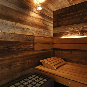 Sauna mit Salzwand