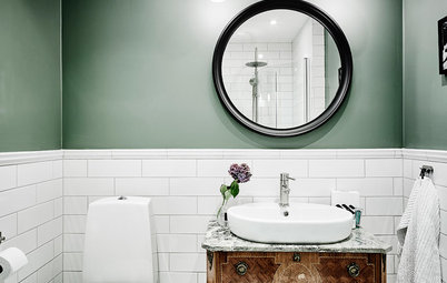 10 Ideen, die jedes Bad mit halbhohem Fliesenspiegel aufpeppen
