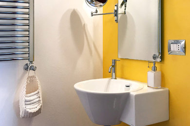 Foto di un bagno di servizio minimalista di medie dimensioni