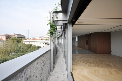 Photo of a contemporary balcony in Milan.