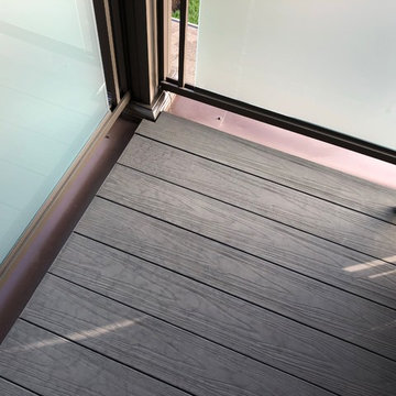 Aluminum and Etched Glass Balcony Railings - 134