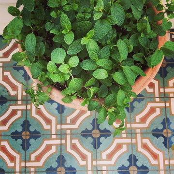 Balcony: Pottery and Foodscaping