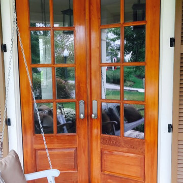 French Doors Staining and Varnishing