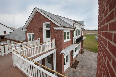 Modelo de balcones de estilo de casa de campo sin cubierta