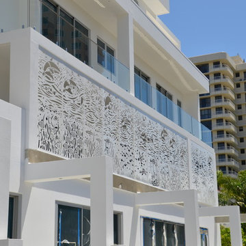 Laser cut beach house balustrade