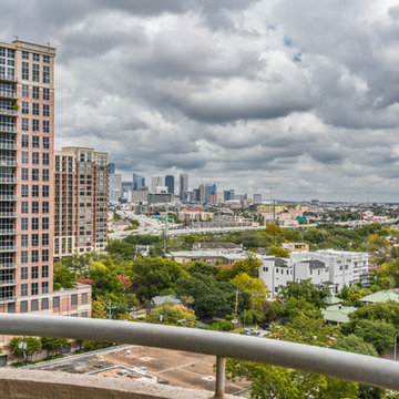 Mid Century Modern Update of High-Rise Condo in Houston's Museum District