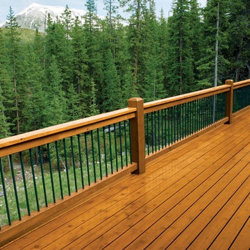 Natural Wooden Stained Balcony