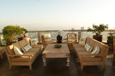 This is an example of a world-inspired balcony in Mumbai.