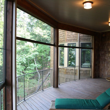 Retractable insect screens at luxury mountain lodge
