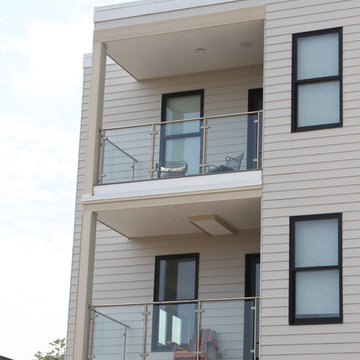 Stainless Steel and Glass Railings in South Boston