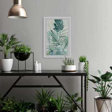 "Tropic Palms" Framed Painting Print