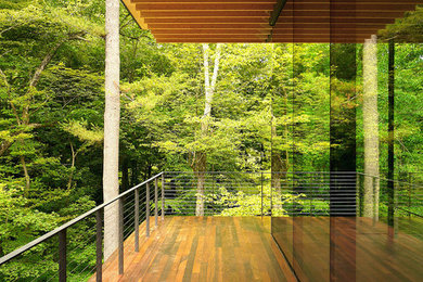 Inspiration för moderna balkonger, med takförlängning
