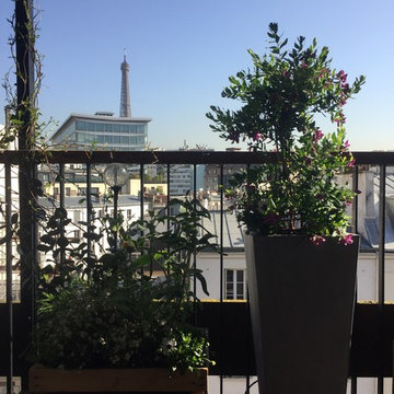 Aménagement paysager d'un balcon à Paris 15e