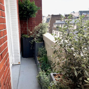 Balcon - terrasse  - Sobre et élégant - Paris 17