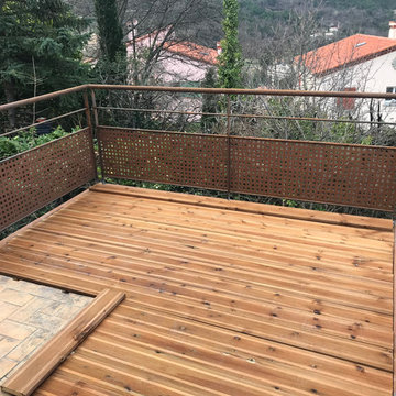 Création d'une terrasse sur pilotis