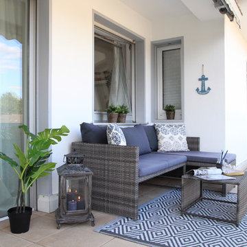 Der Balkon nach dem Home Staging durch Blickfang Immobilien & Homestaging in Soe