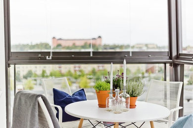 Bild på en minimalistisk balkong