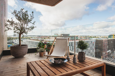Источник вдохновения для домашнего уюта: балкон и лоджия в скандинавском стиле