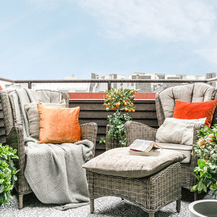 Idee per un balcone nordico di medie dimensioni con nessuna copertura