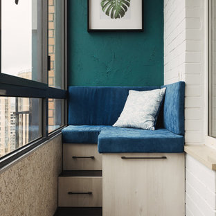 Esempio di un piccolo balcone d'appartamento design