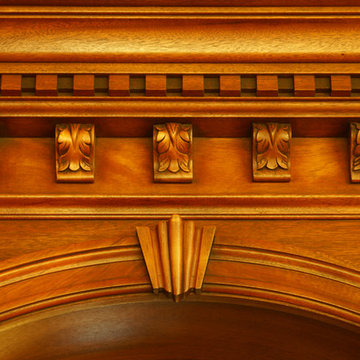 Carving Wood Details Residential Bar