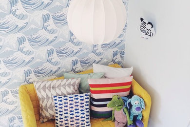 This is an example of a scandinavian kids' bedroom in Stockholm.