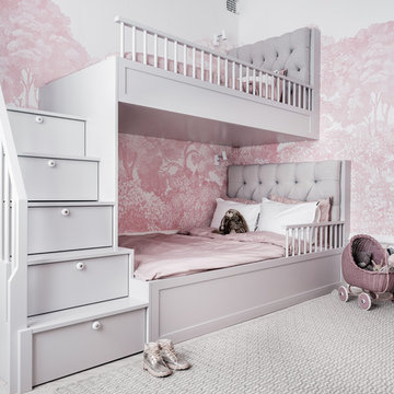 Children's room in pink tones