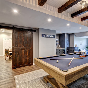 A Beachy Basement Design Perfect for Entertaining