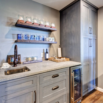A Beachy Basement Design Perfect for Entertaining
