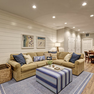 A Beachy Basement Design Perfect for Entertaining