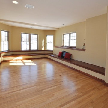 Annsley - dance studio - built-in benches with storage