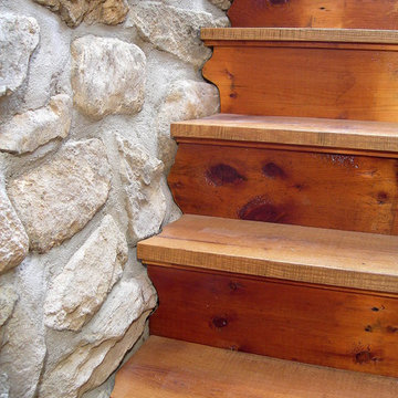 Antique Wood Farmhouse Stairs