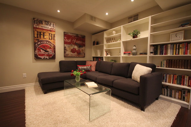 Contemporary Basement by ALLDECOR Home Staging & Design