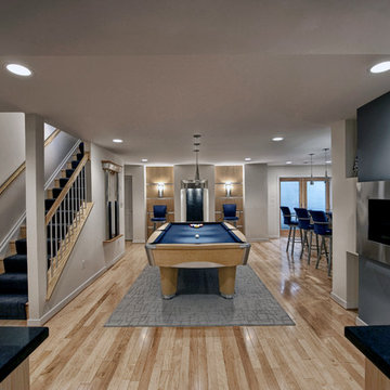 Ashburn Contemporary Basement - Pool Area & Stairs