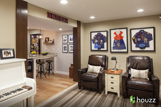 Traditional Games Room by Catherine Renae Thomas Design Co.