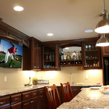 Automated Home Theater and Basement Kitchen