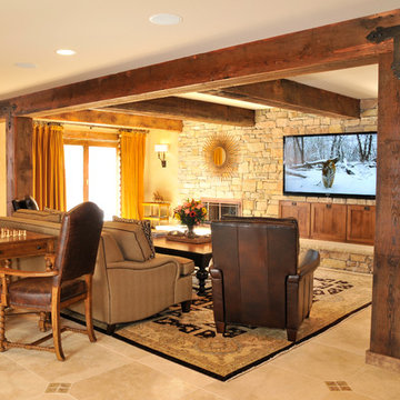 Award Winning Rustic Lodge-Style Basement in Oakton, VA