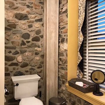 BarnStyle stone house bathroom redesign