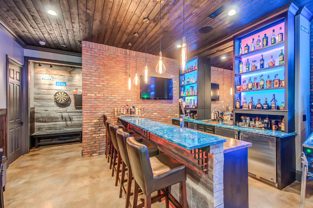 Contemporary Home Bar by Superior Custom Homes & Remodeling