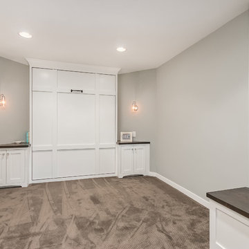 Basement Bedroom With Murphy Bed Closed