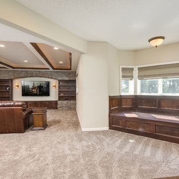 Basement Bench Seat & Home Theater