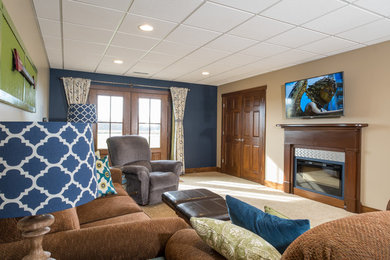 Inspiration for a basement remodel in Indianapolis