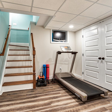 Basement Entry & At-Home gym Area