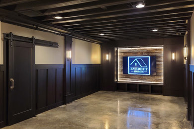 Example of an urban home theater design in Indianapolis