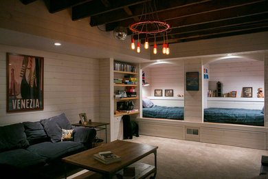 Mountain style basement photo in Other
