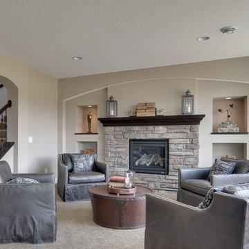 Basement Fireplace – Cedarcrest Model –  2014 Spring Parade of Homes