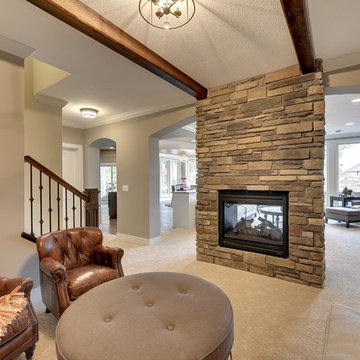 Basement Fireplace – O'Donnell Woods Model – 2014 Fall Parade of Homes