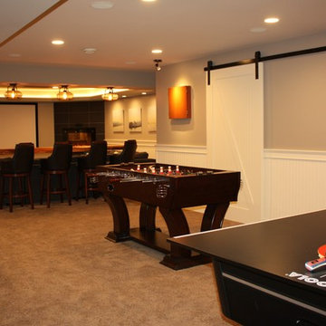 Basement games and movie room